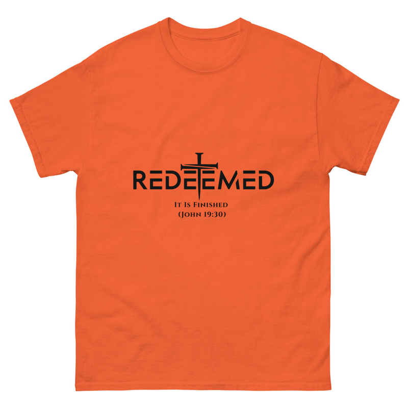 Redeemed Christian Cross Typography Art – It Is Finished John 19:30