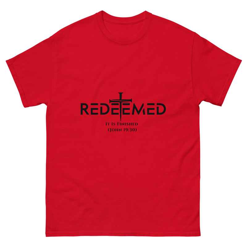 Redeemed Christian Cross Typography Art – It Is Finished John 19:30