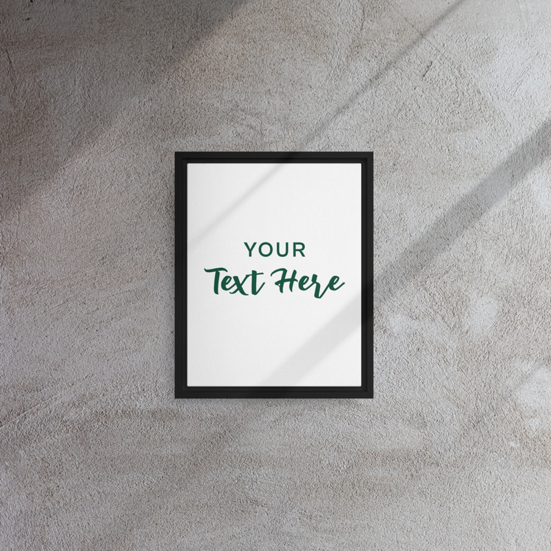 Personalized Framed Canvas Wall Art