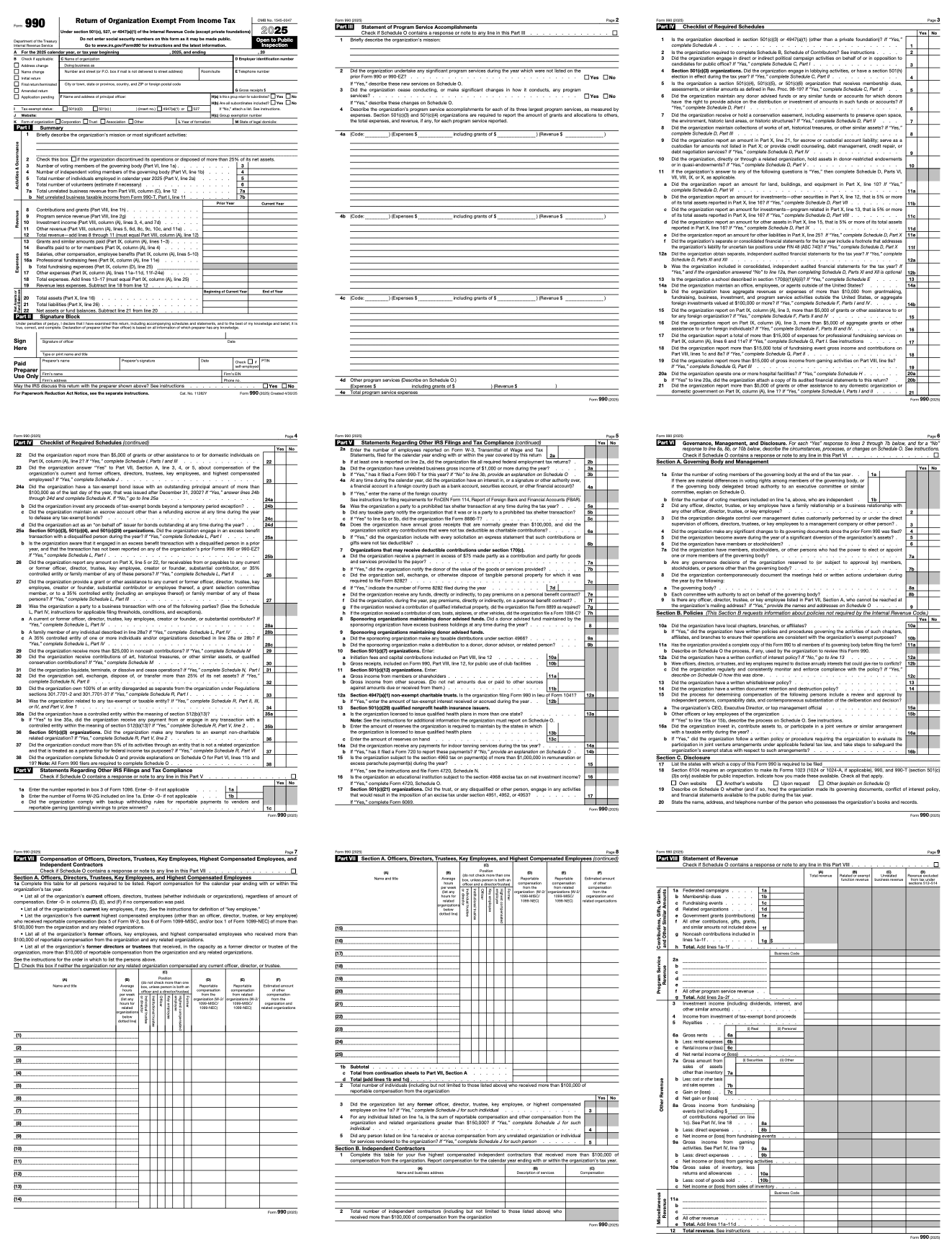 5. f990: Non-Profit Tax Return