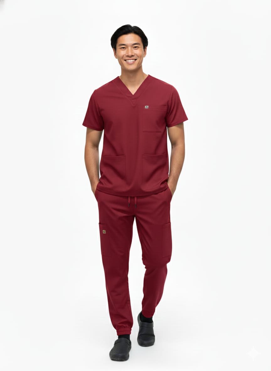 Uniforme médico burdeos