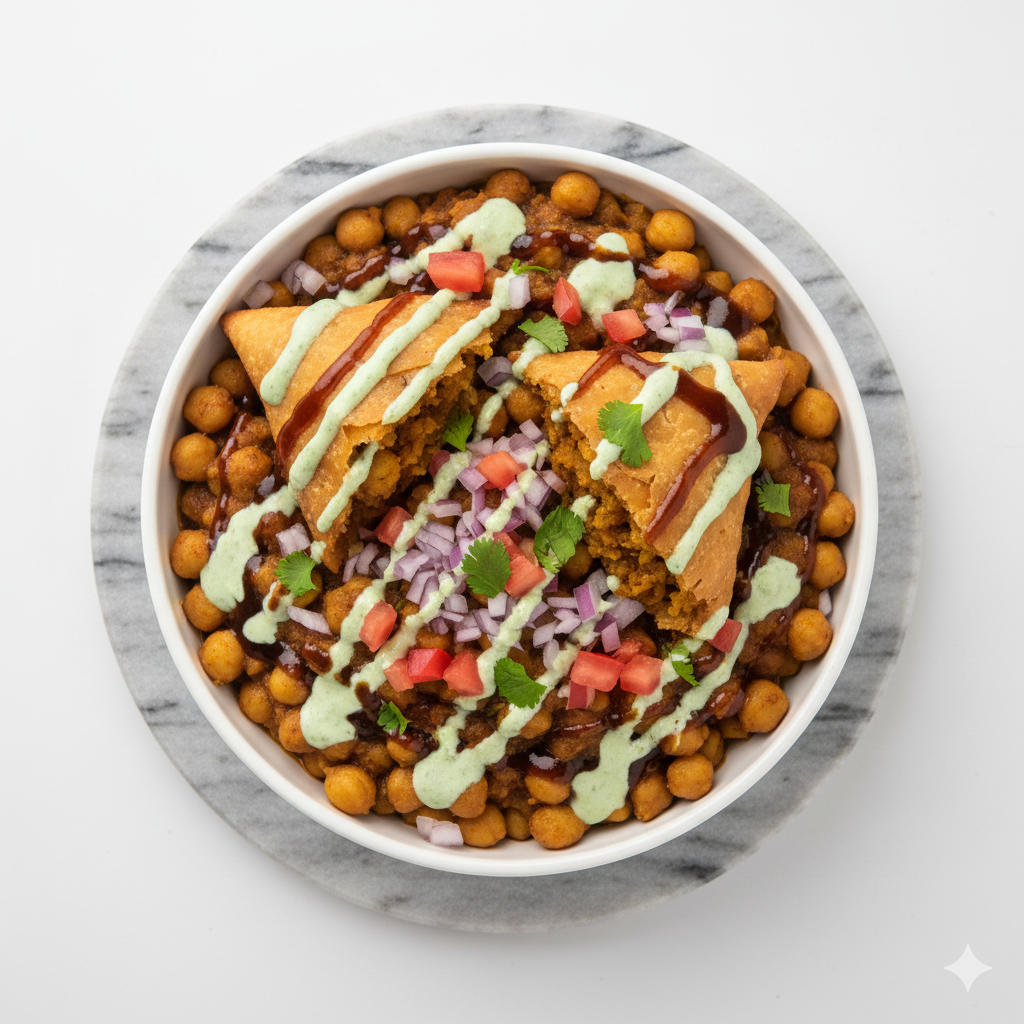 Samosa Chana Chaat