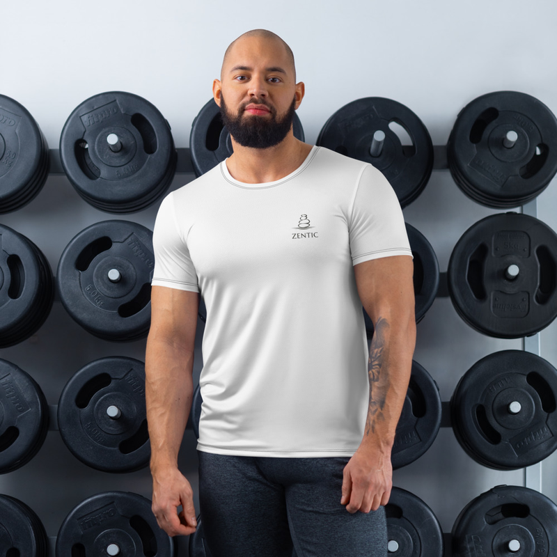 Zentic White Athletic T-Shirt