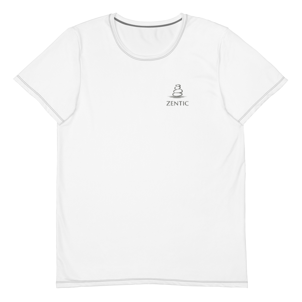 Zentic White Athletic T-Shirt