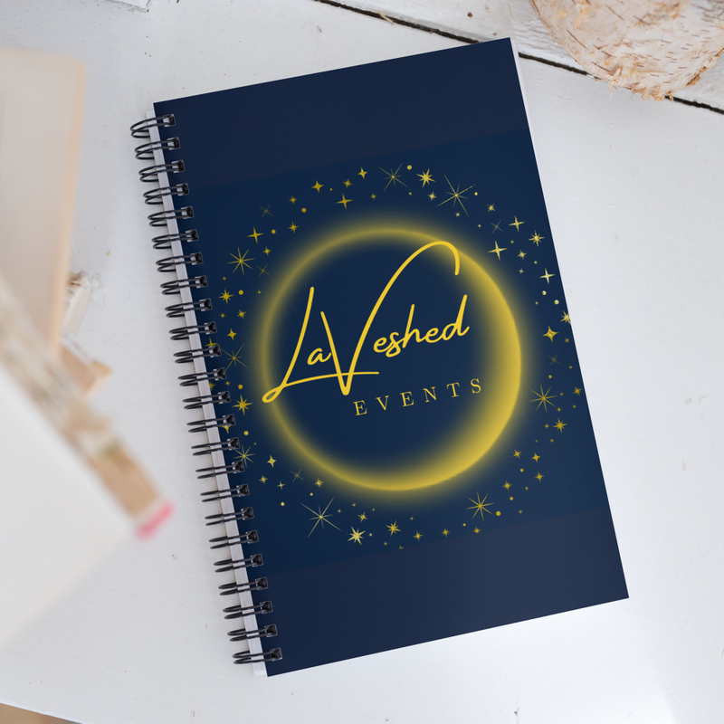 LaVeshed Events Spiral Notebook Blue
