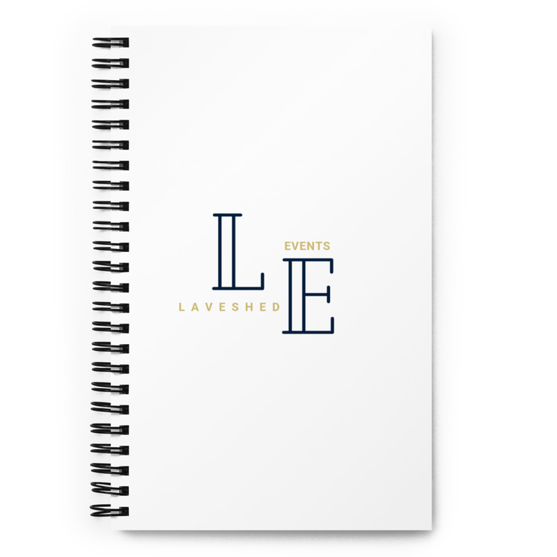 LaVeshed Events Spiral Notebook White