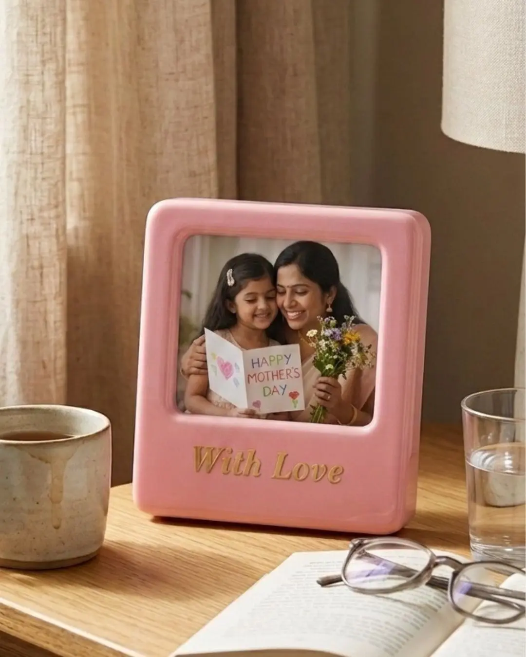 ‘With Love’ Gold-Embossed Magnet Frame