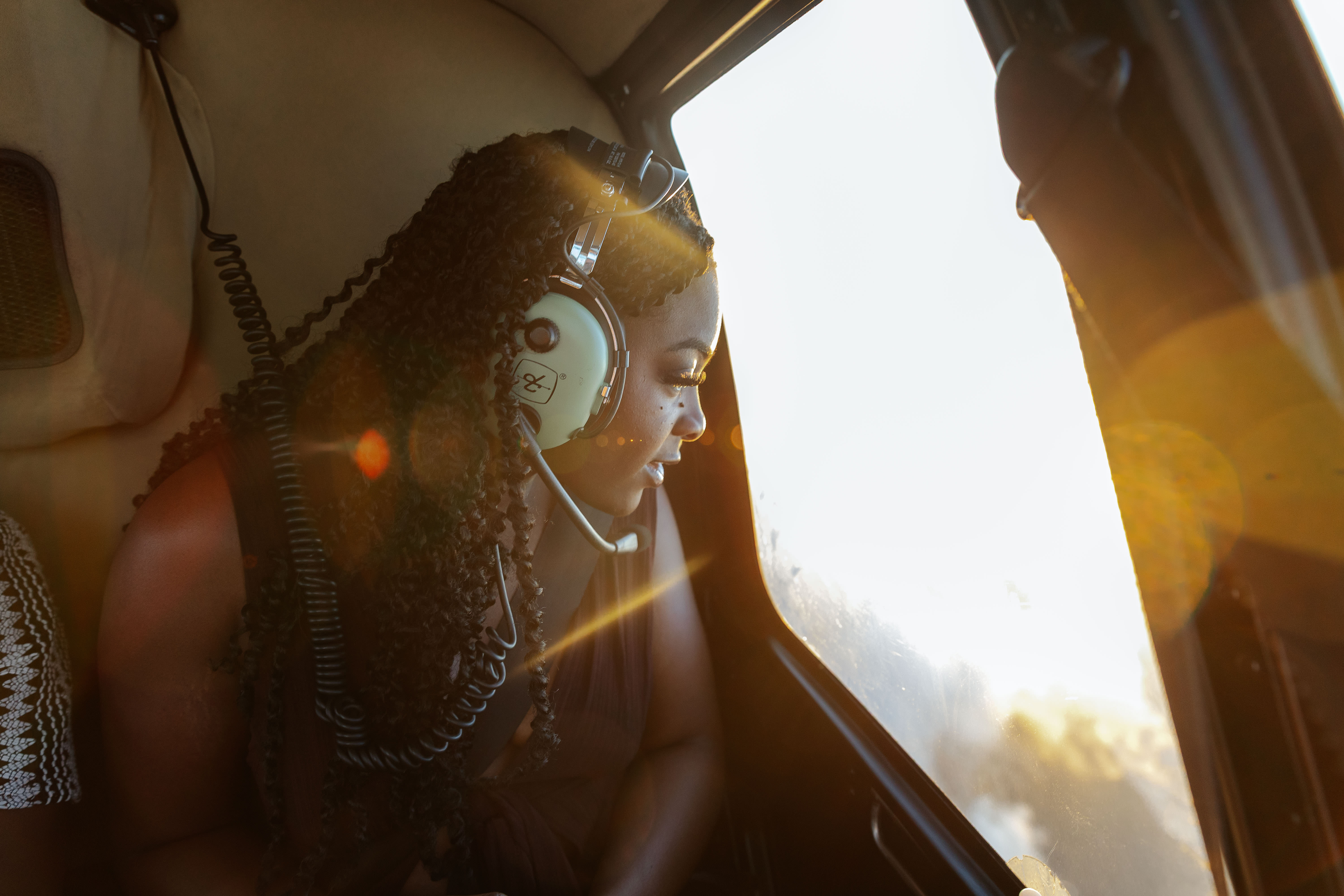 Pedido no Helicóptero ao pôr do sol