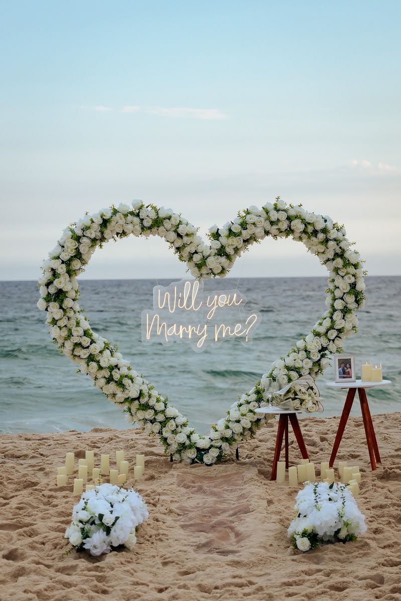 Arco de Coração Floral