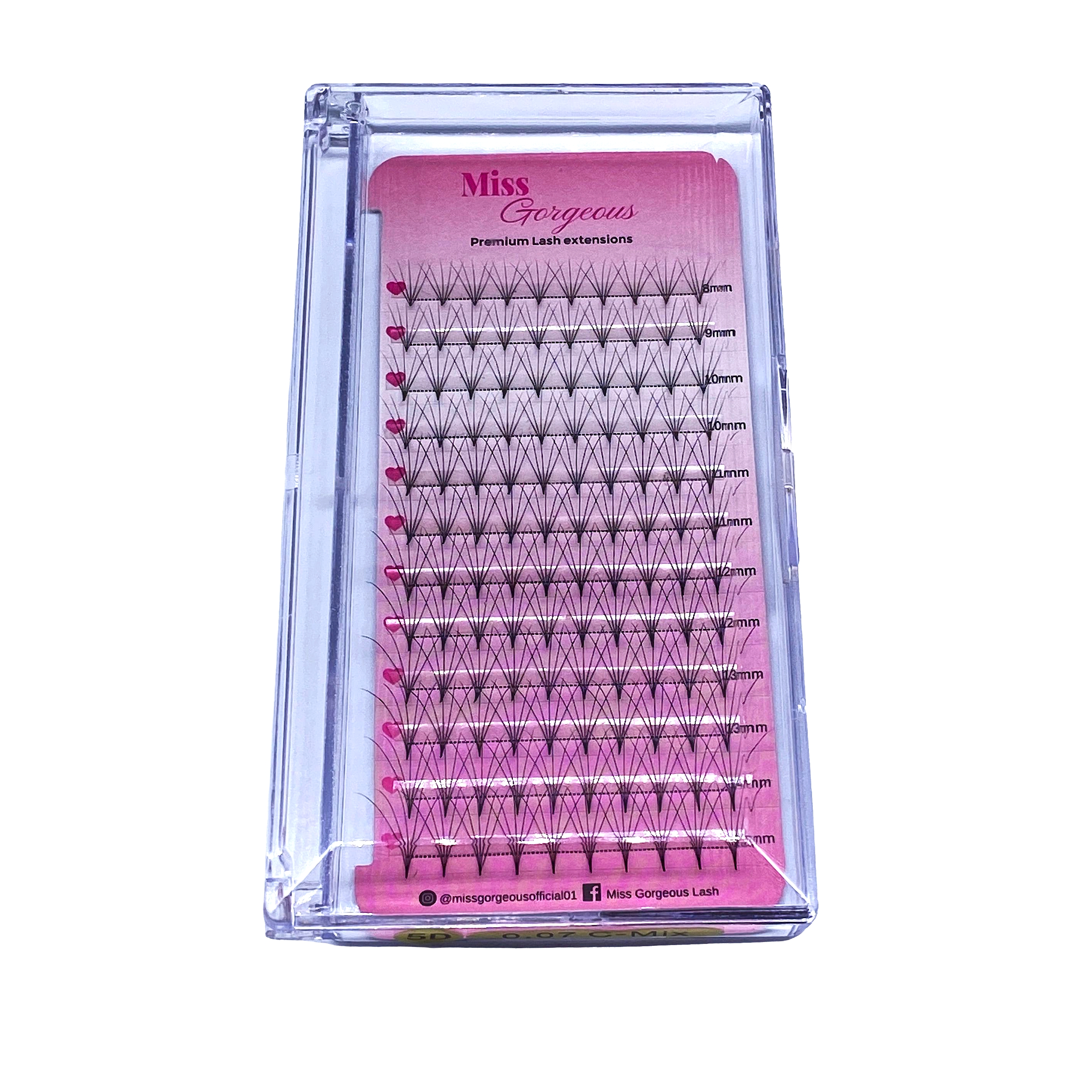 Pointy Base Premade Fan Lash 0.07 | Thin base Symmetrical Fan