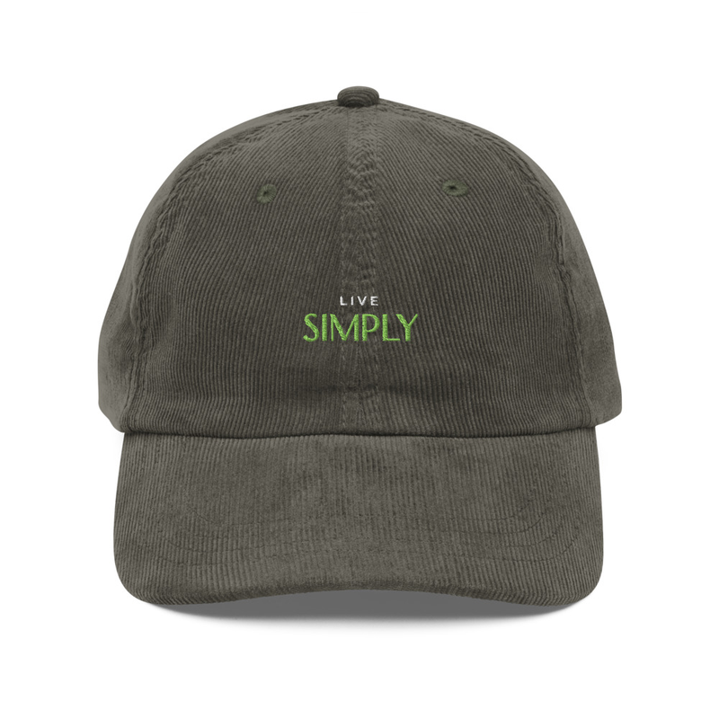 Live Simply Corduroy Cap