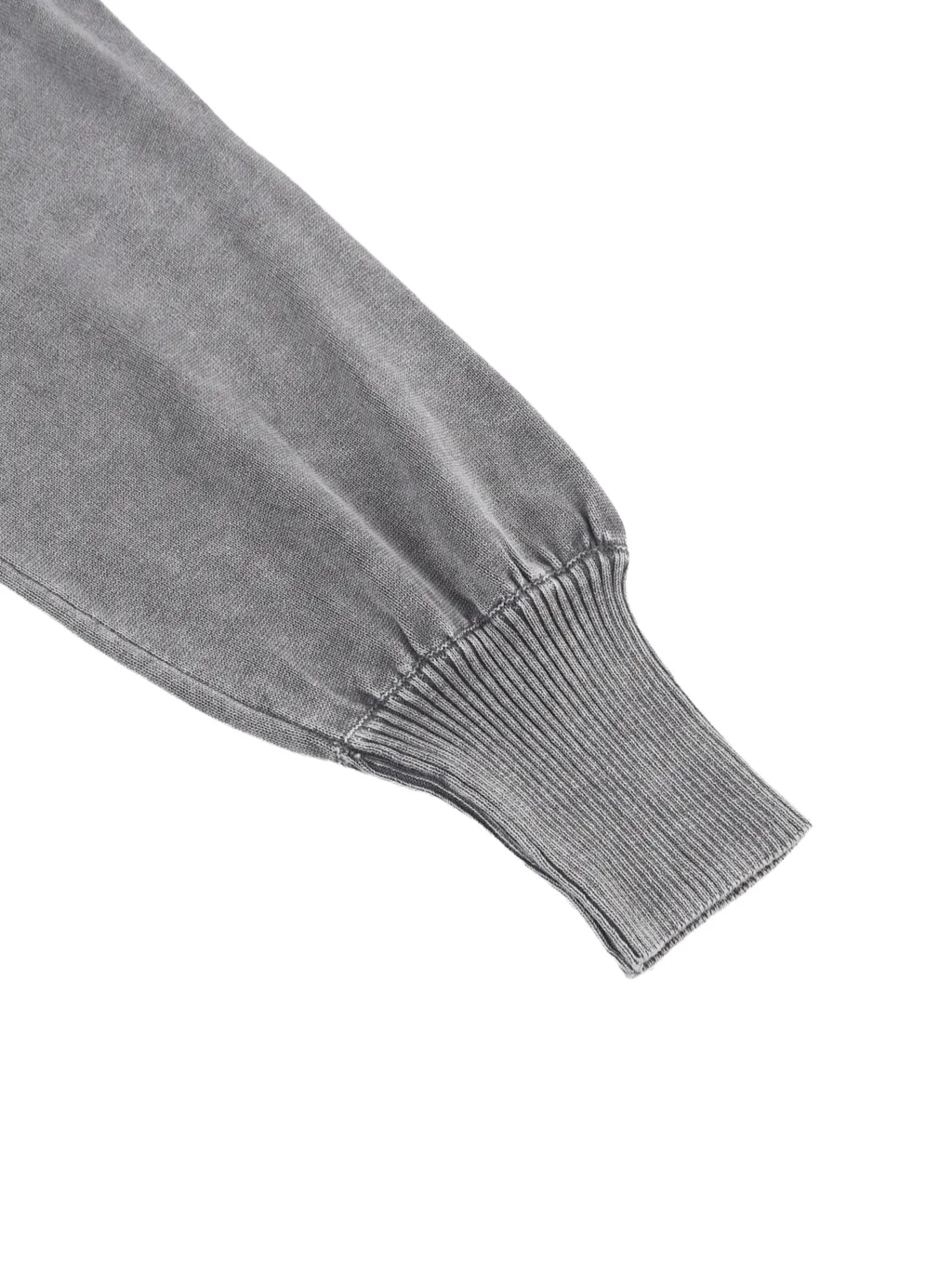 Mineral Wash Balloon Sleeve Cropped Sweater