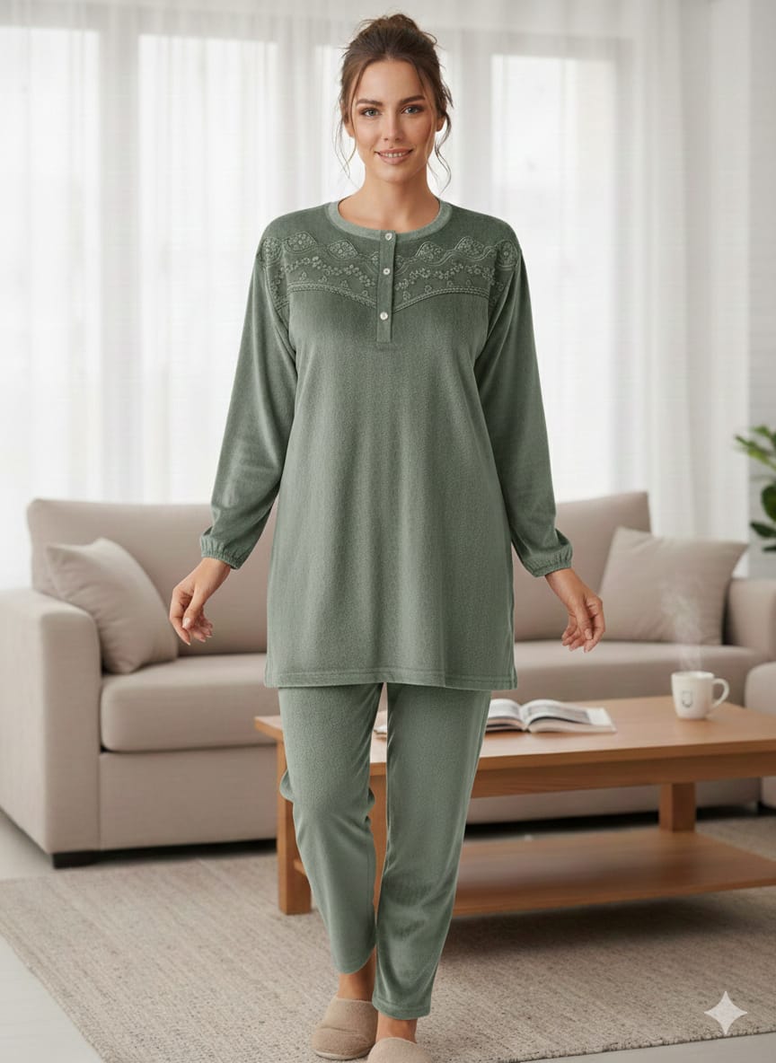 Pyjama Jabador Tissu brodé Bernout – Taille large