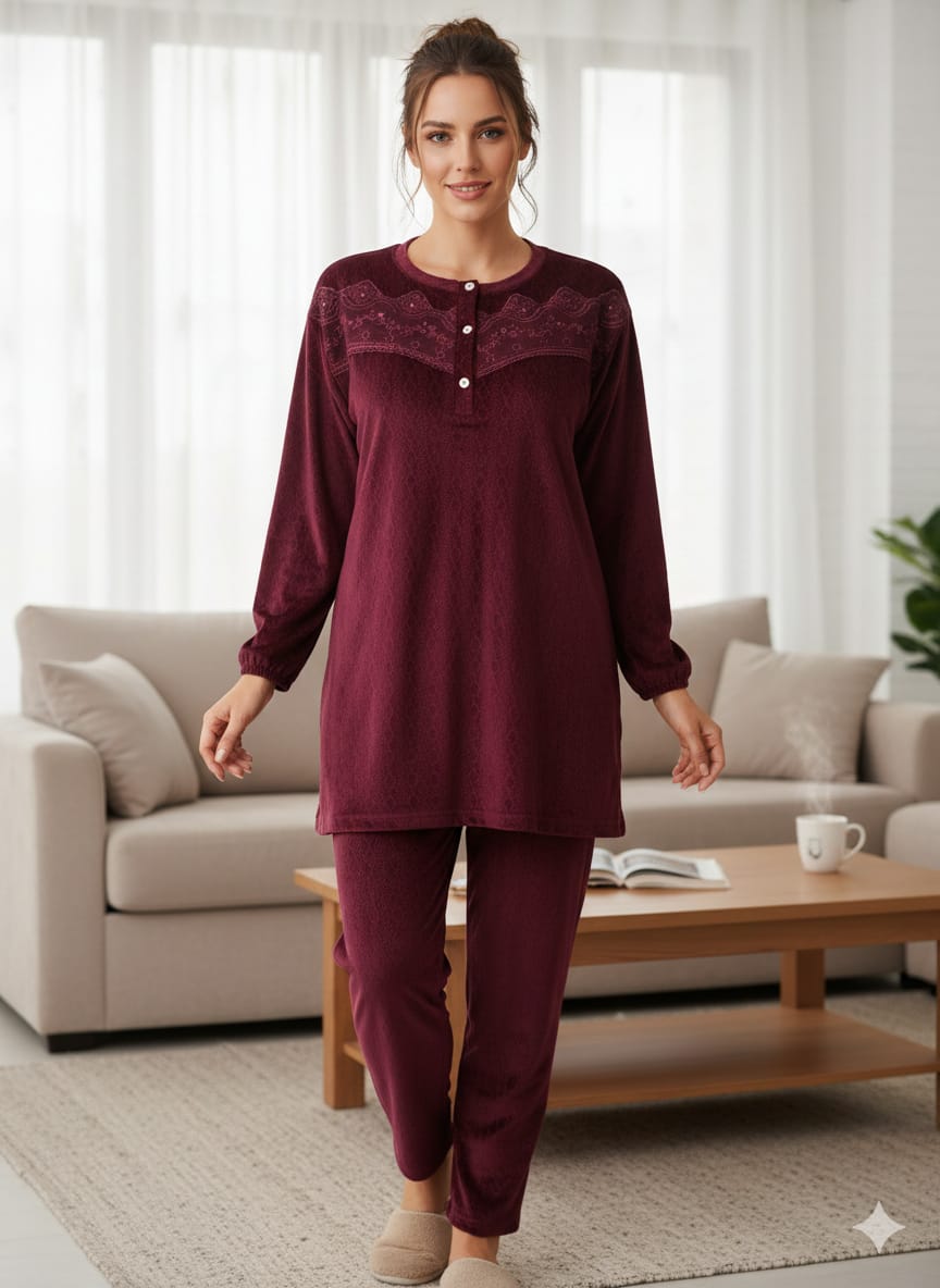 Pyjama Jabador Tissu brodé Bernout  – Taille large