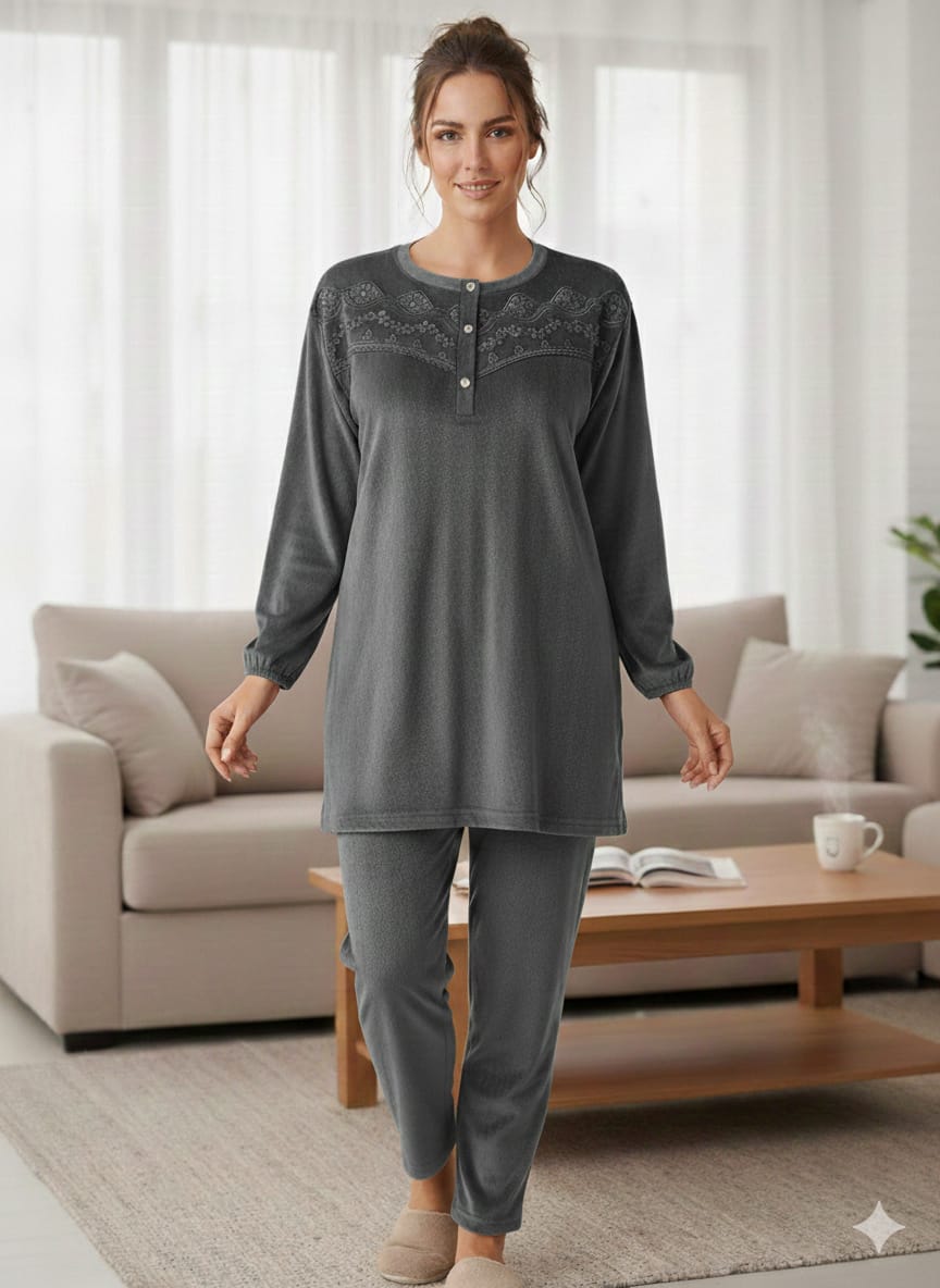 Pyjama Jabador Tissu brodé Bernout  – Taille large