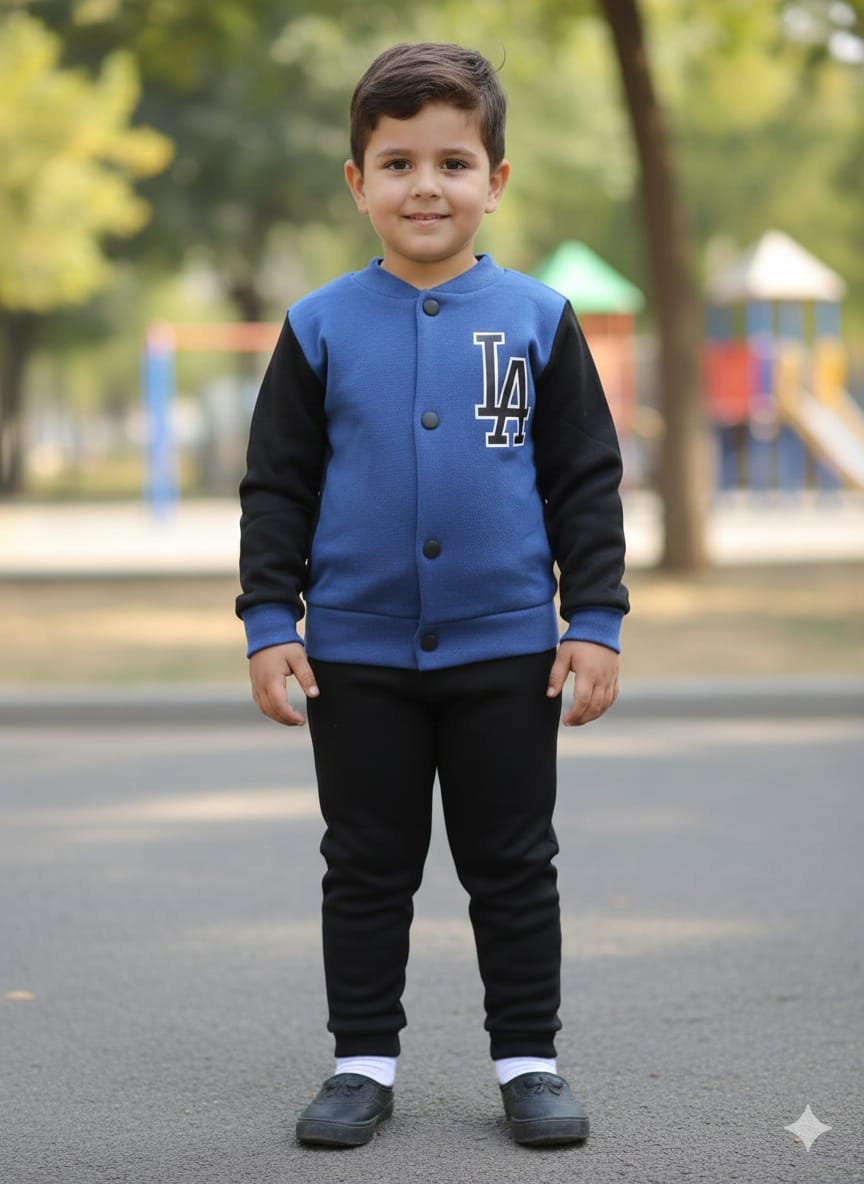 Ensemble garçon – Tissu Montoni avec motifs coquillage