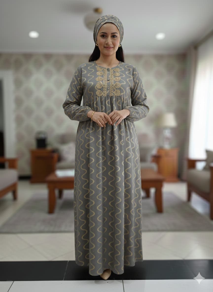 Pyjama long Tissu Laajab Sicilien – Taille large