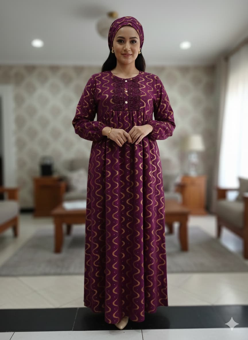 Pyjama long Tissu Laajab Sicilien – Taille large