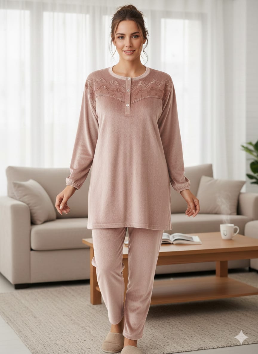 Pyjama Jabador Tissu brodé Bernout  – Taille large