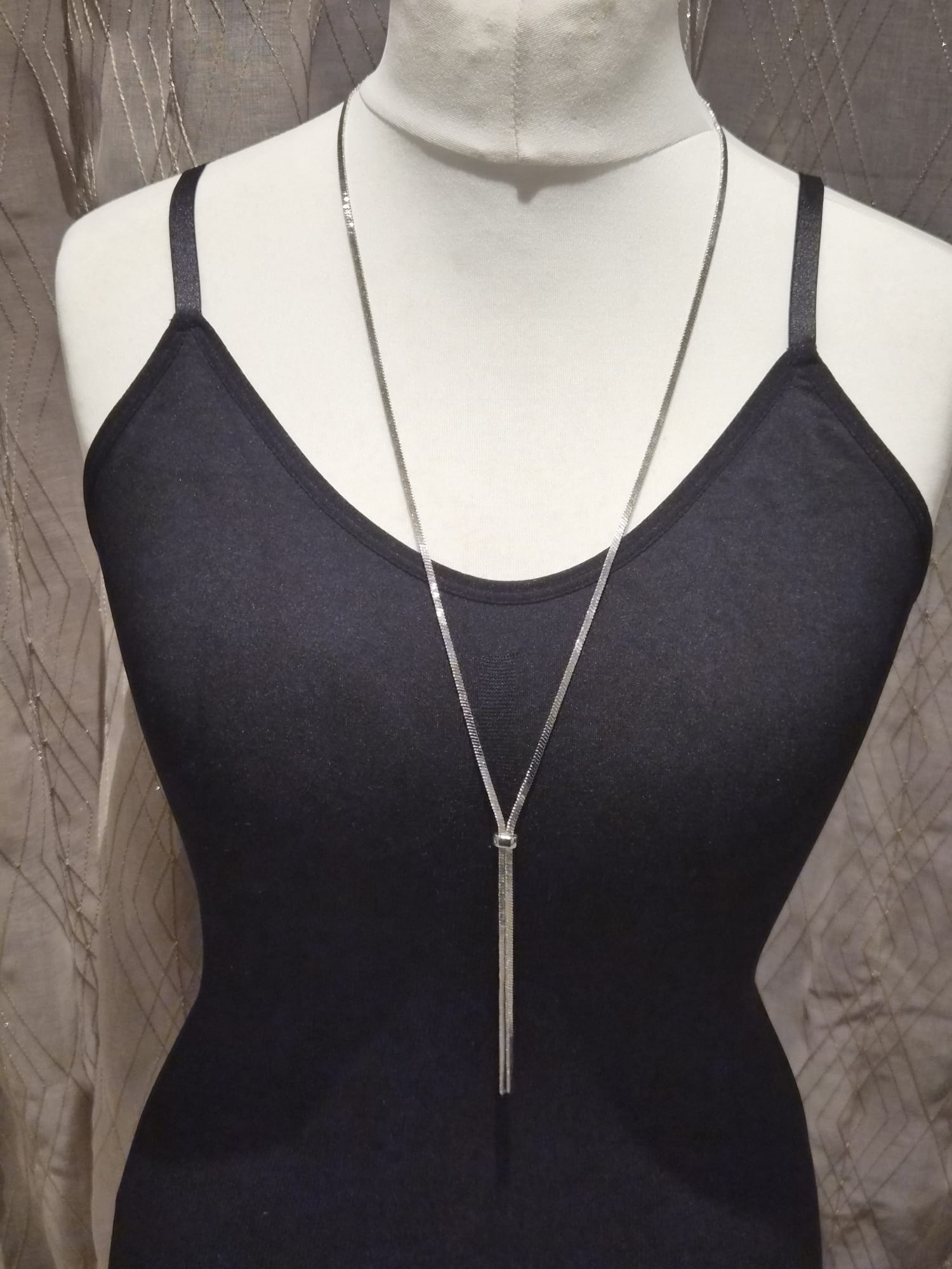 Silver Lariat Necklace