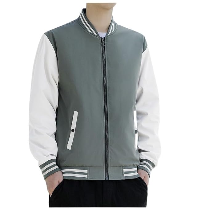 Men's casual varsity jacket