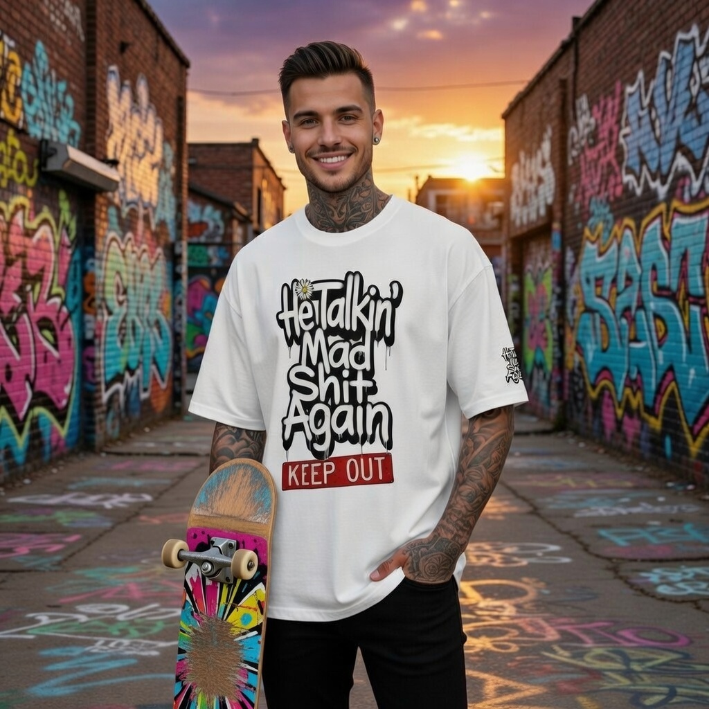 Talking oversized t-shirt