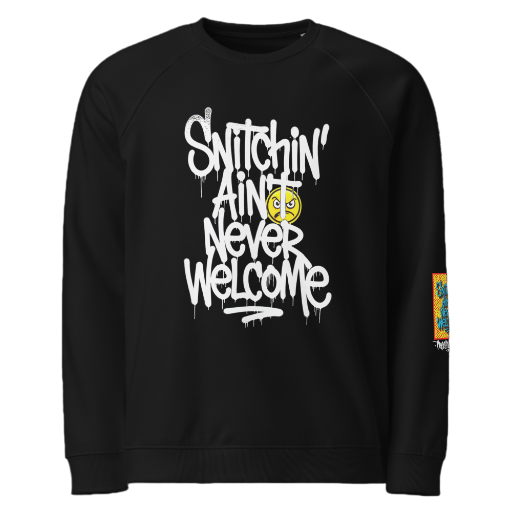 Snitchin organic raglan sweatshirt