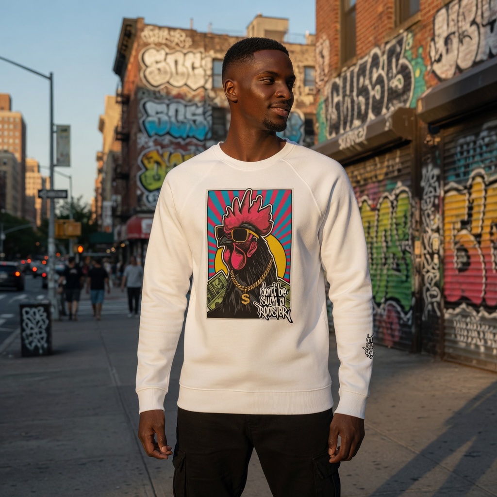 Rooster organic raglan sweatshirt