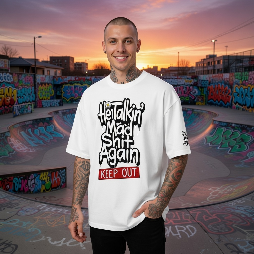 Talking oversized t-shirt