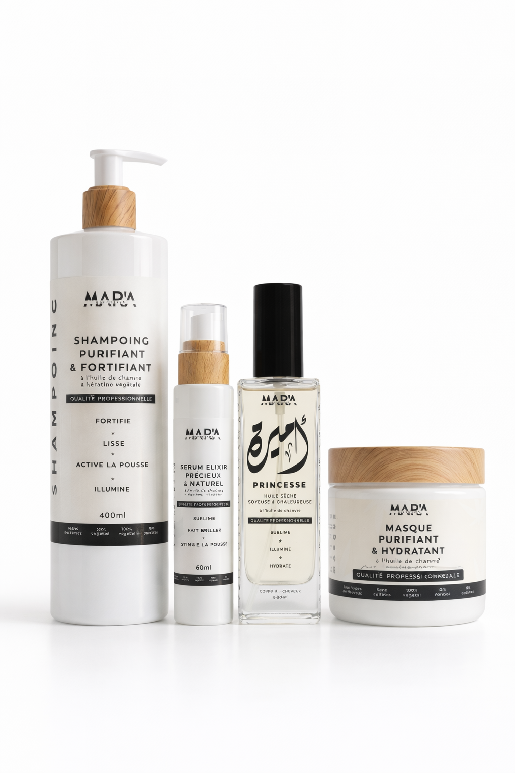 Kit Premium - Routine Complète au chanvre + Huile Sèche Parfumée | Mar'a cosmetics