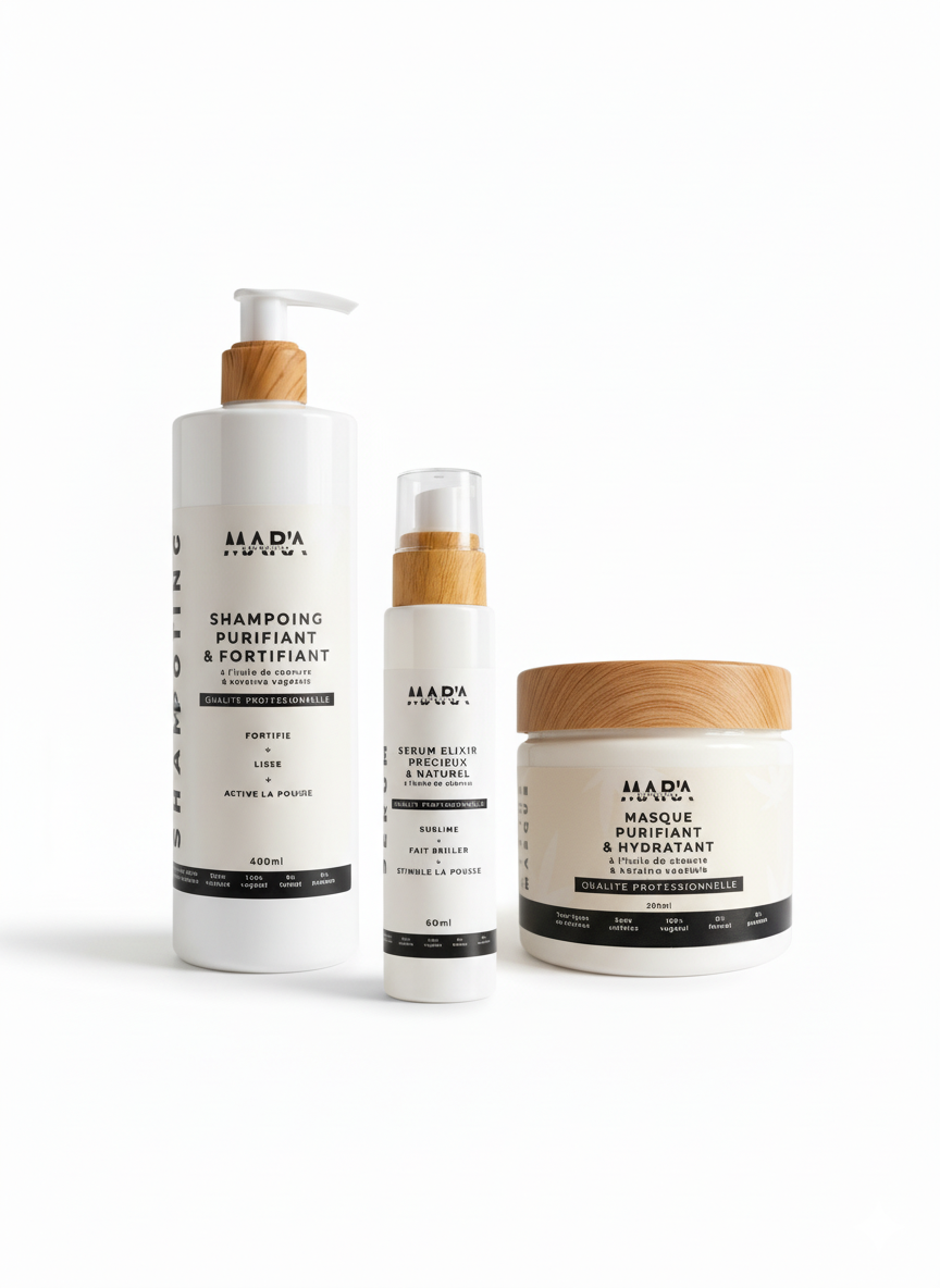 Kit Soins Complet - Routine Cheveux Huile de Chanvre | Mar'a Cosmetics