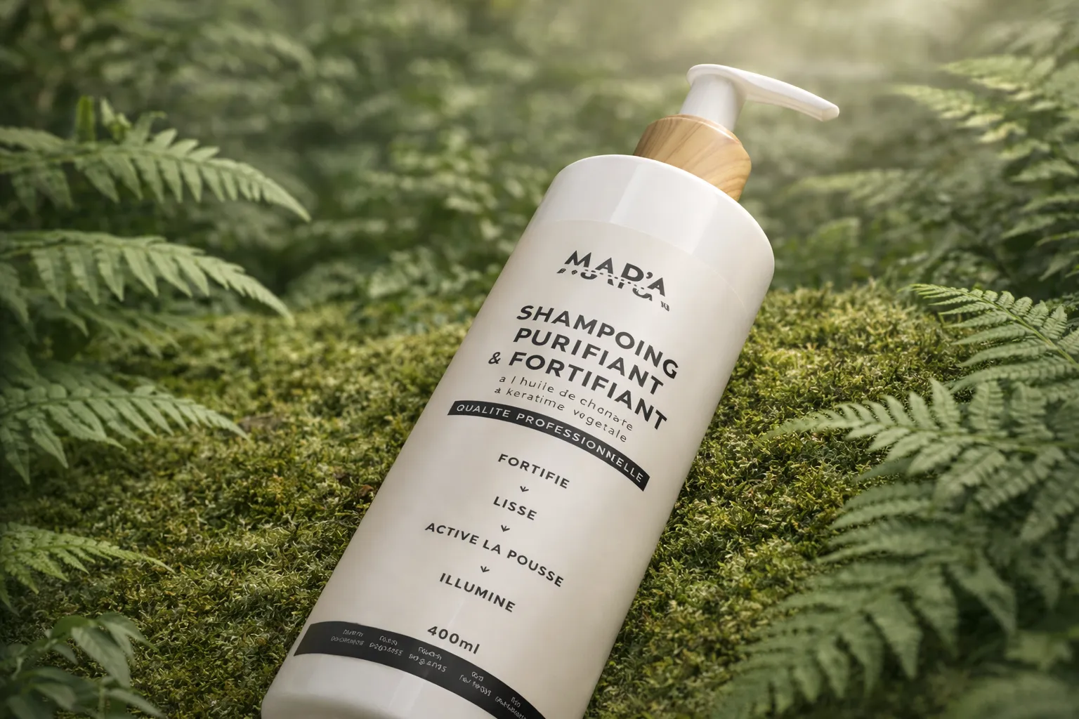 Shampoing à l'huile de chanvre & kératine 400ml | Mar'a Cosmetics 