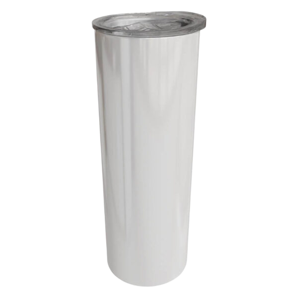 Double Wall Stainless Steel White Skinny Tumbler