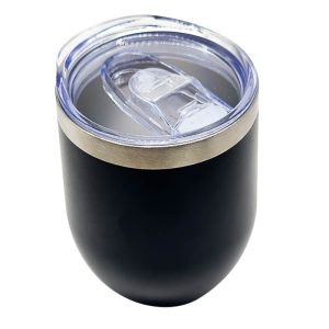 Double Wall Stainless Steel Black Wine Tumbler