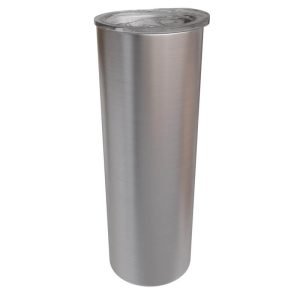 Double Wall Stainless Steel Silver Skinny Tumbler
