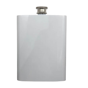 Stainless Steel White  Hip Flask