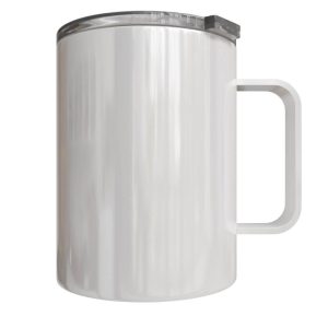 Double Wall Stainless Steel White Coffee Mug