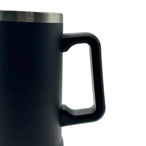 Double Wall Stainless Steel Black German Beer Mug