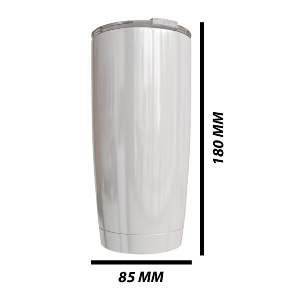 Double Wall Stainless Steel White Brandy Tumbler