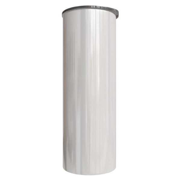 Double Wall Stainless Steel White Skinny Tumbler