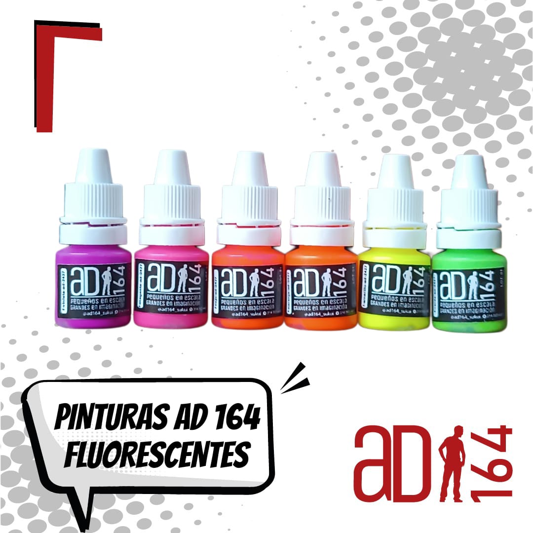 SET FLUORECENTES: 6 pinturas AD164 