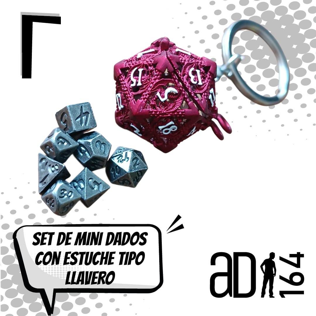 Set de Dados Mini con Estuche para Juegos de Rol