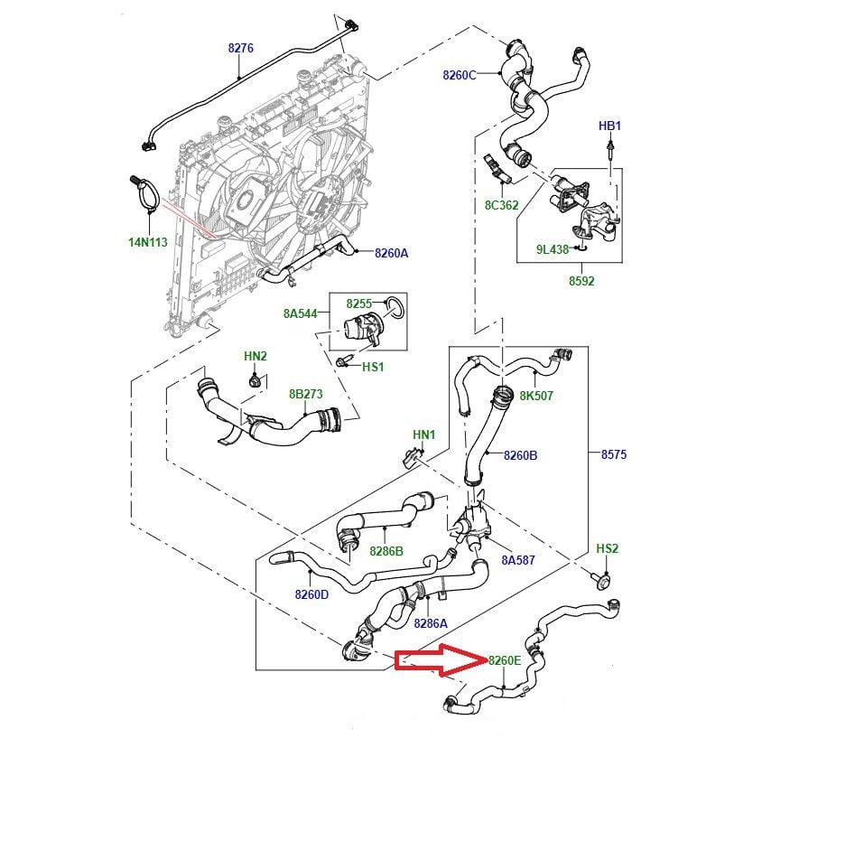 EGR SOGUTUCU&EGR VALF BORUSU 2.0L (EVOQUE/NWD SPORT/NEW EVOQUE)