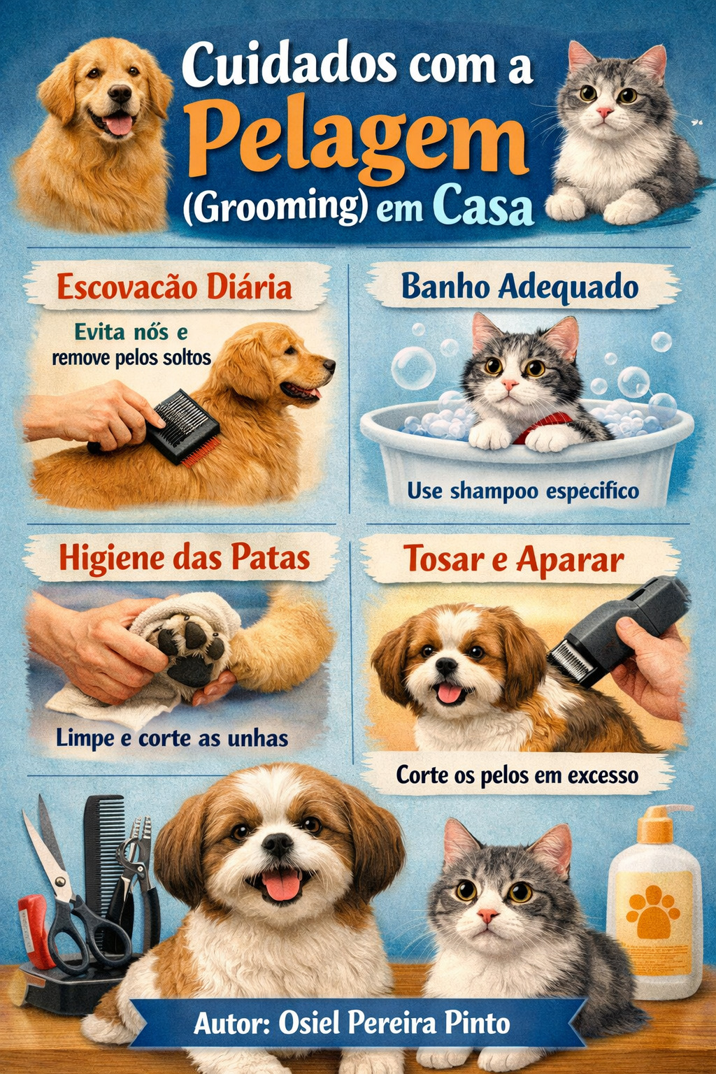 Guia Digital de Cuidados com a Pelagem em Casa