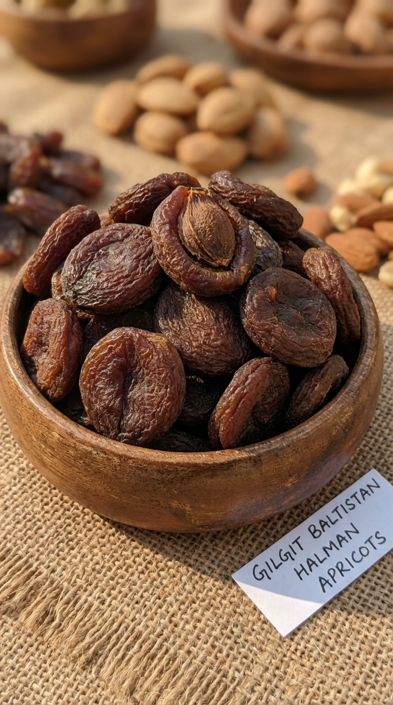 Dried Sweet Dried Apricot (Halman) with seed from Gilgit Baltistan