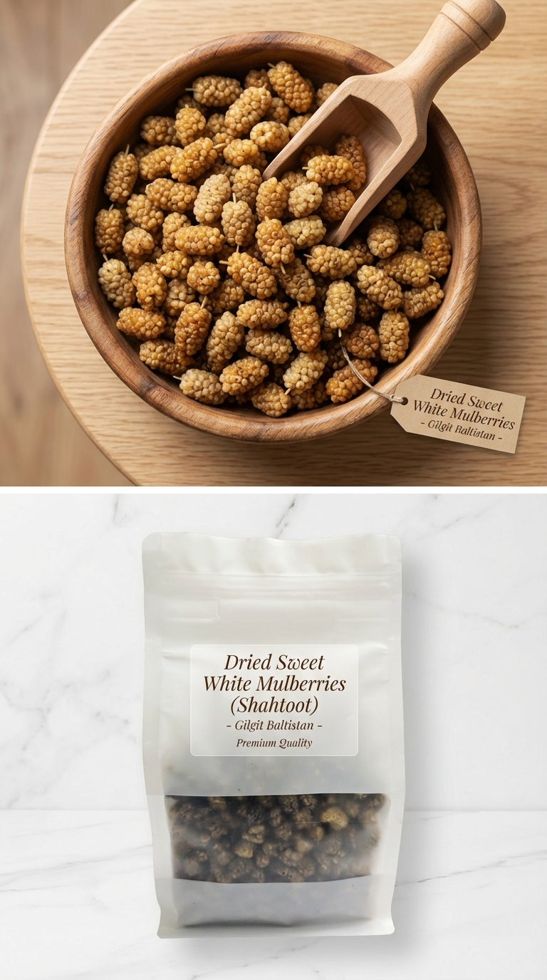 Sweet White Mulberries (Shahtoot)