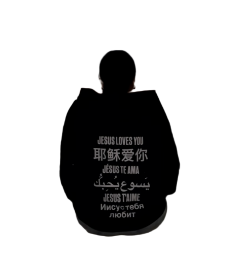 Multilingual 'Jesus Loves You' Hoodie