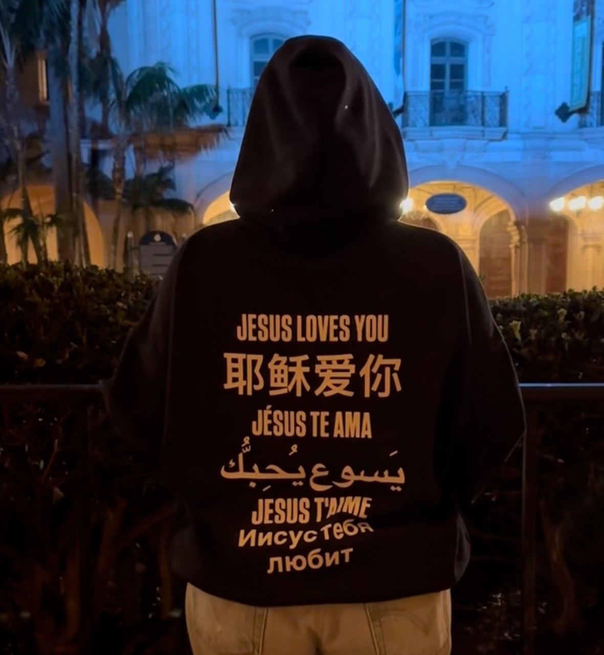 Multilingual 'Jesus Loves You' Hoodie