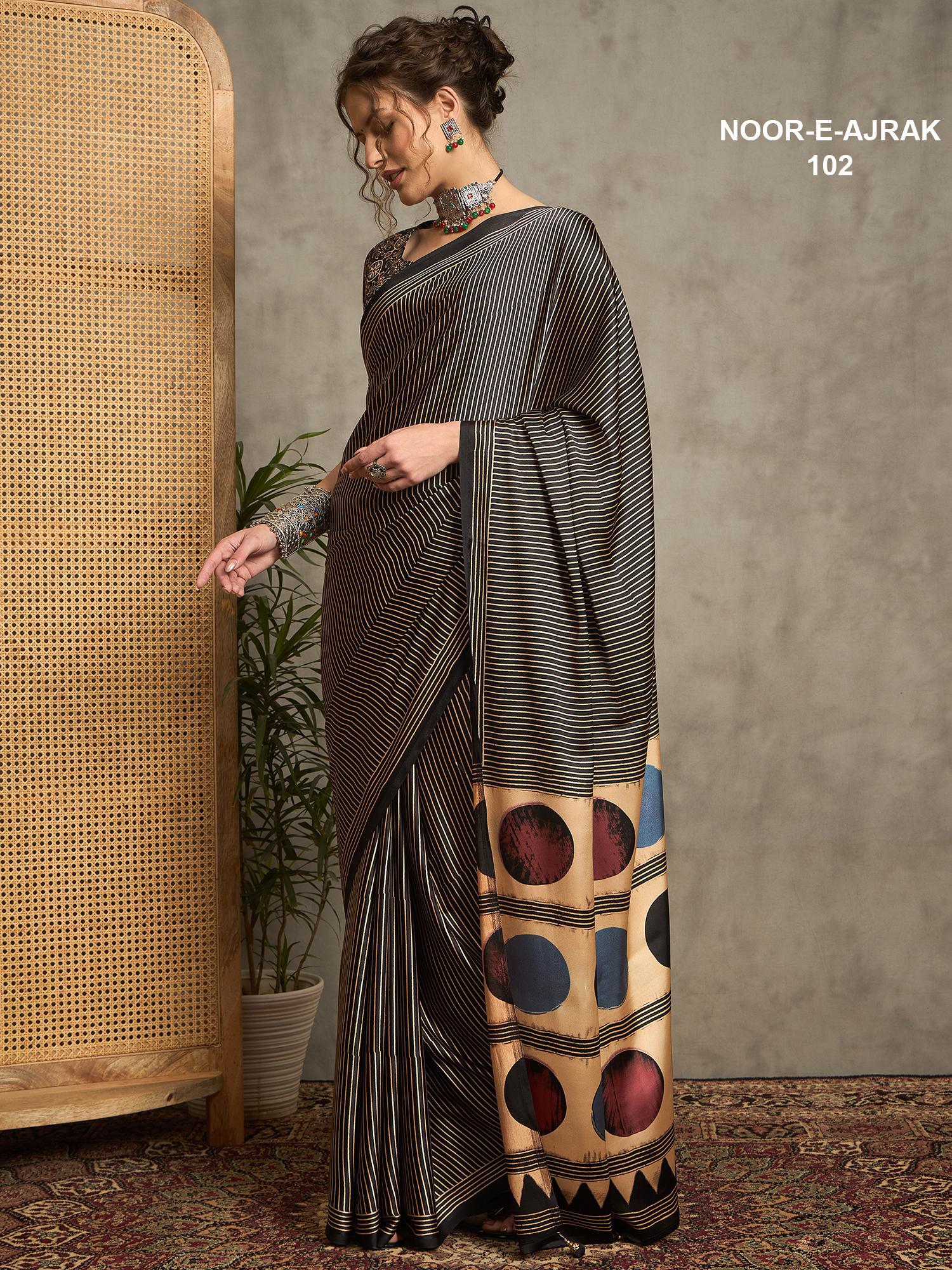 Noor-E-Ajrak Designer Saree