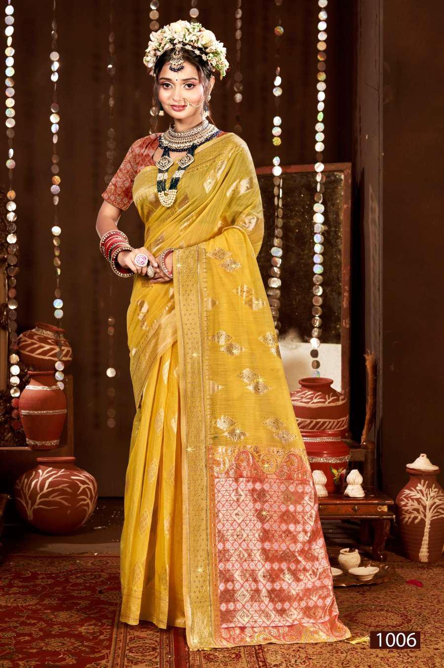 Traditional Yellow Silk Saree